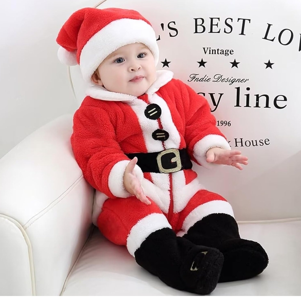 Nwt Infant Size 3 Month Adorable Santa Baby Outfit